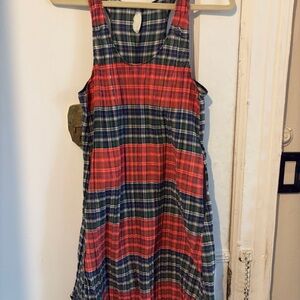 Madras Plaid Sleeveless Dress